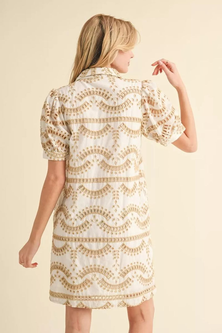 Collared Cut-Out Dress
