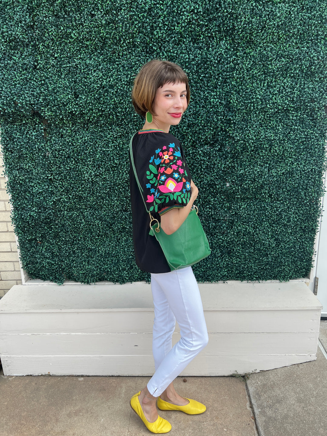 Rainbow Floral Embroider Blouse