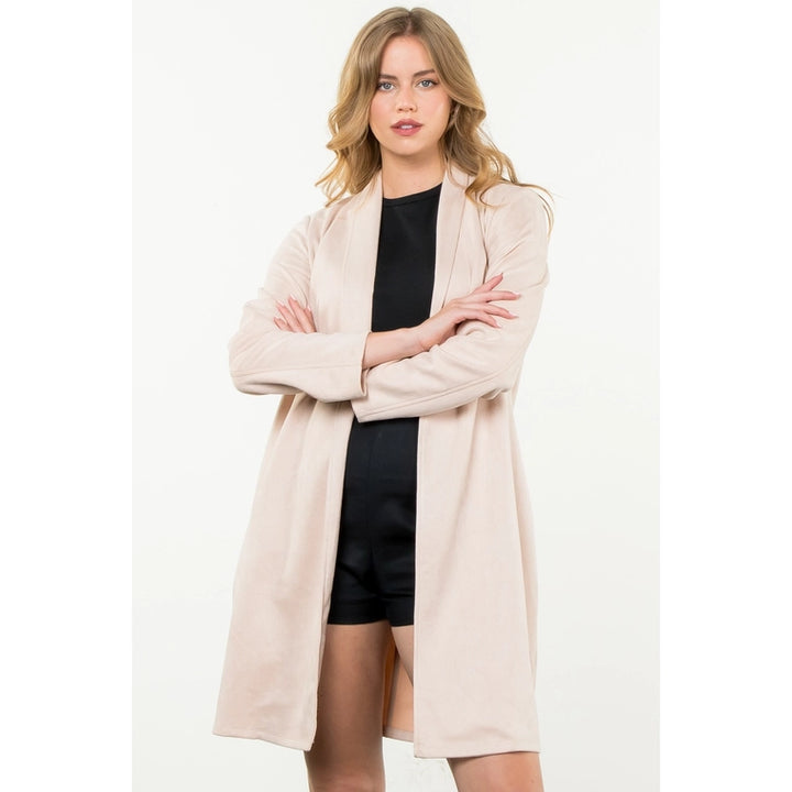 Faux Suede Long Jacket