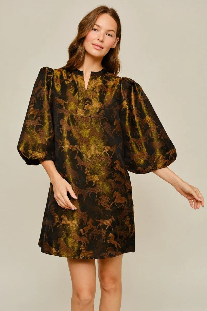 Iridescent Horse Pattern Dress