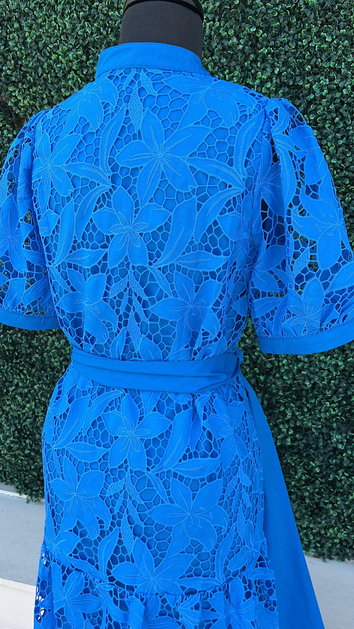 Blue Lace Button Down 