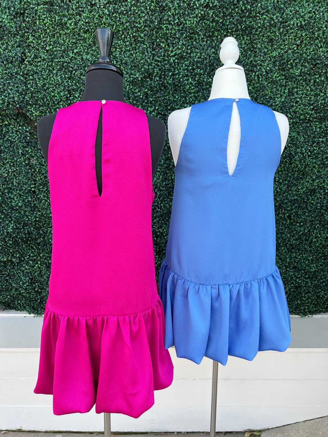 Colorful Satin Bubble Hem Dress Made in the USA Women&