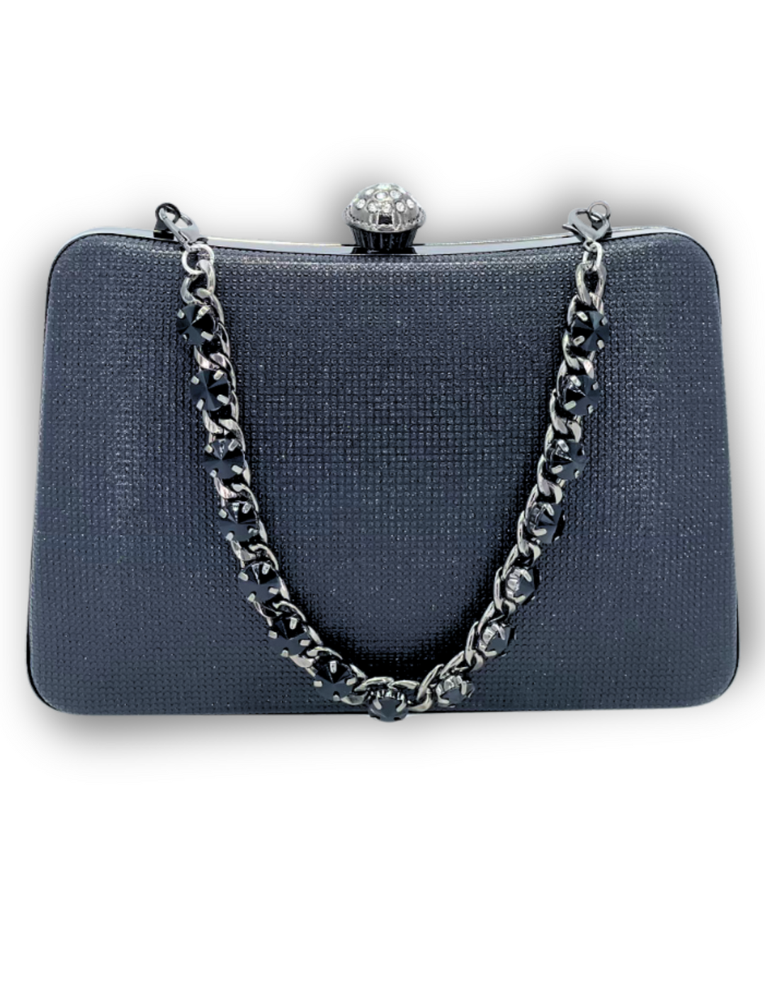Embellished Chain Sparkle Clutch black fits an iphone