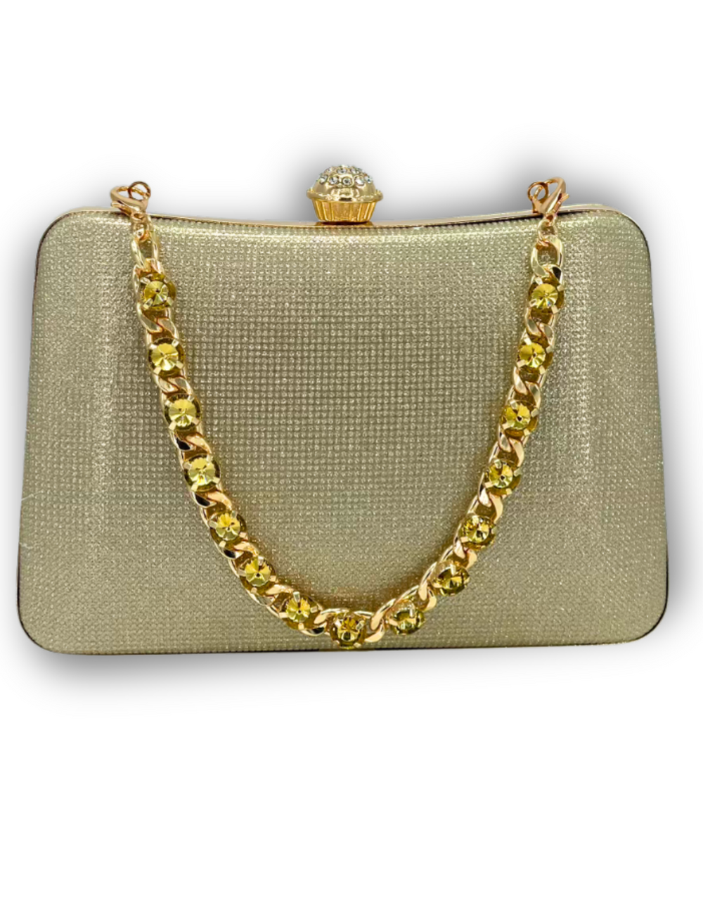 Embellished Chain Sparkle Clutch black fits an iphone