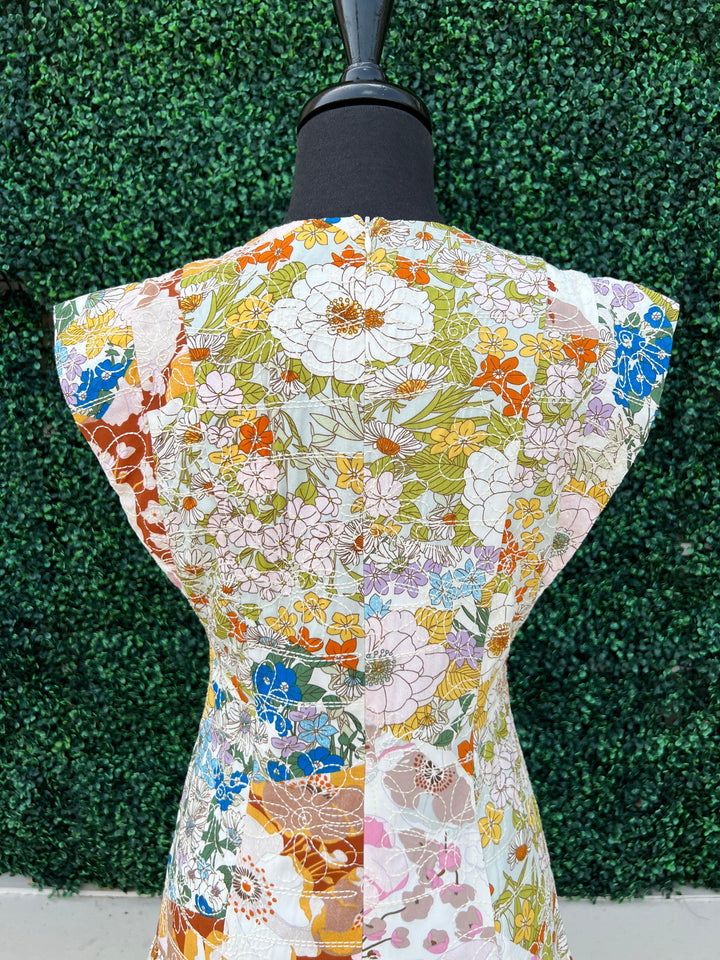 Embroidered Garden Drop Waist Dress