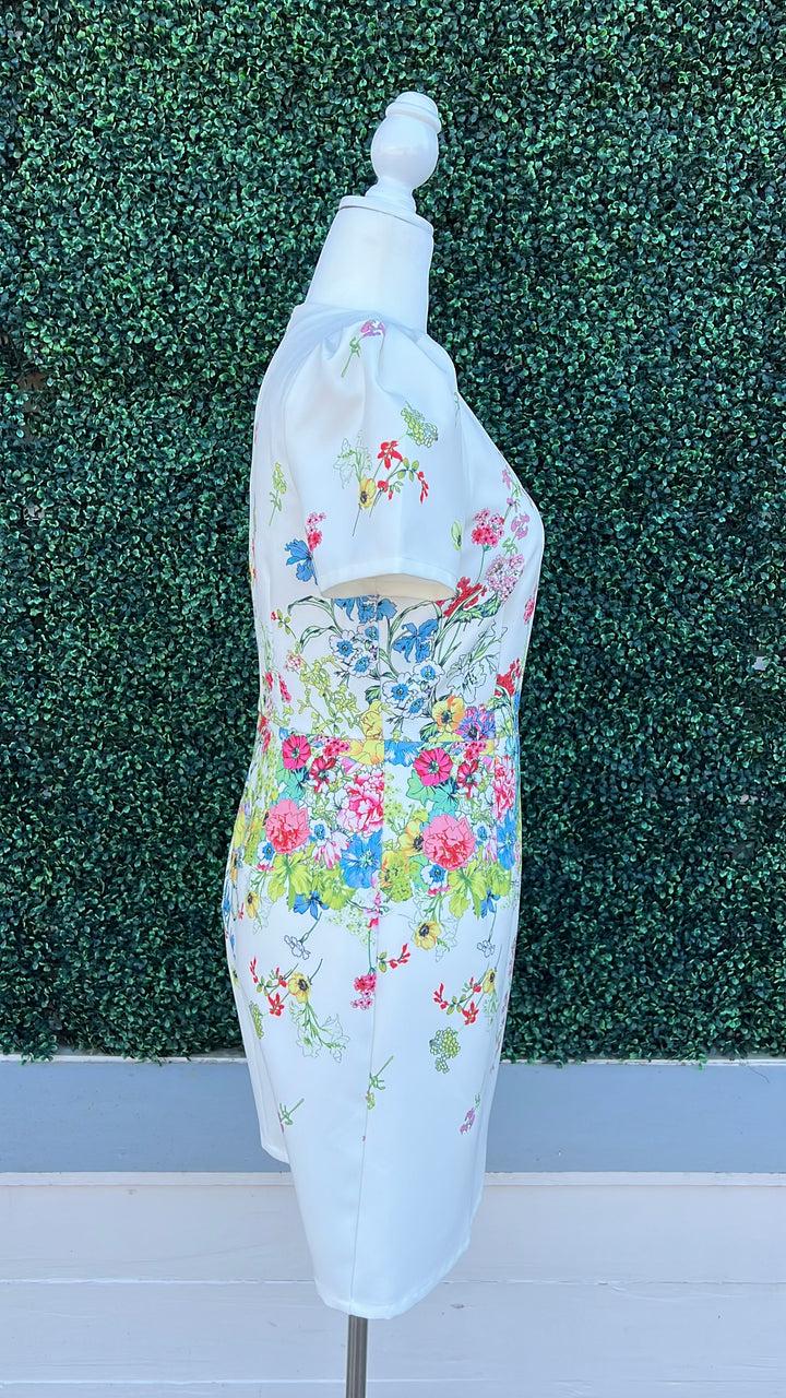 Floral Garden Print Dress High End Women's Online Boutique side