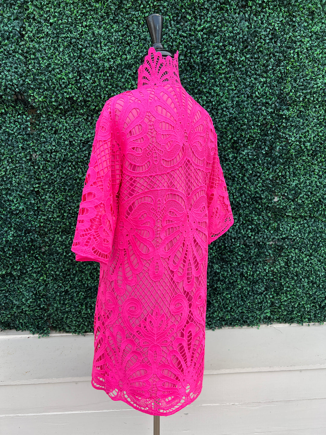 Hot Pink Lace Dress Colorful Boutique Quality Women&