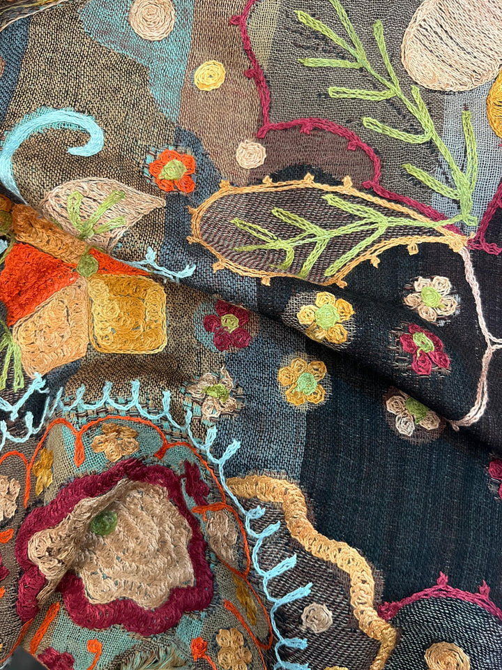 Embroidered Frida Shawl