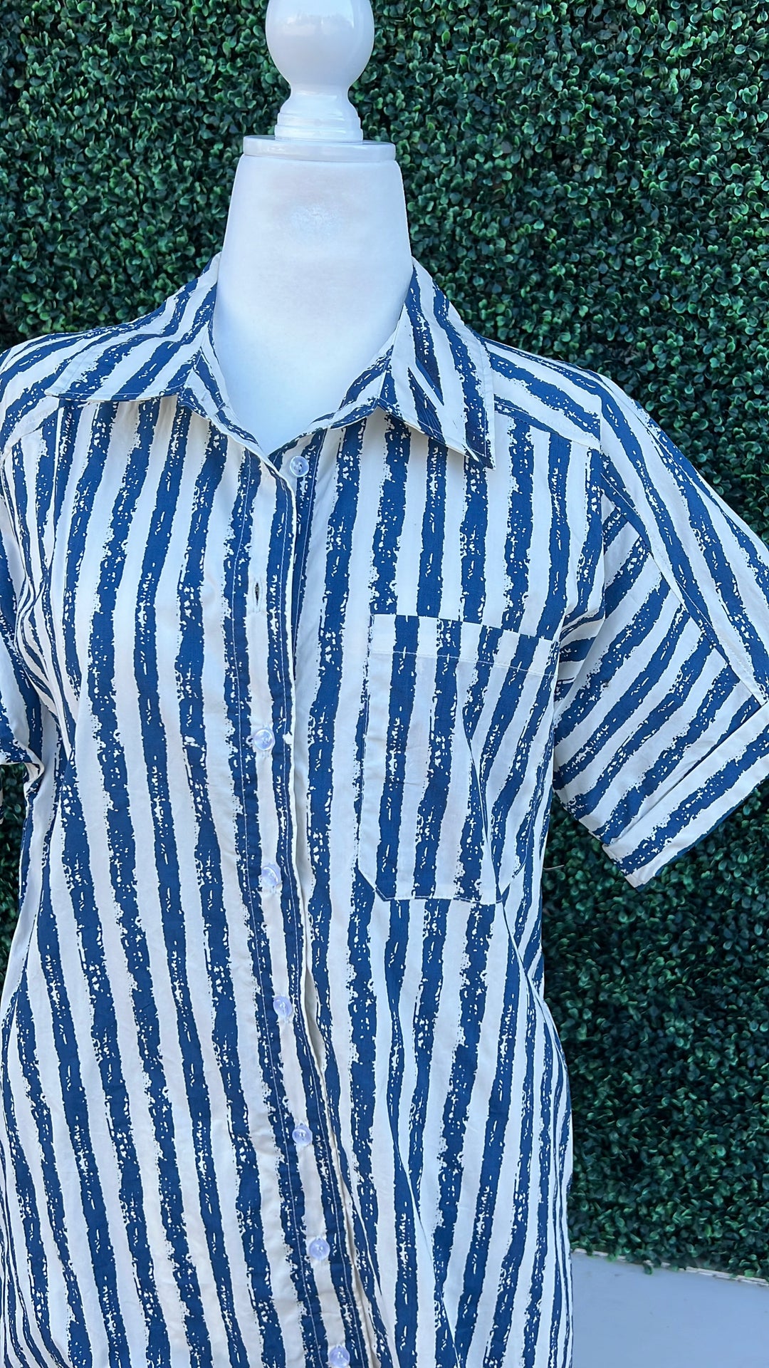 Blue Stripe Midi Dress