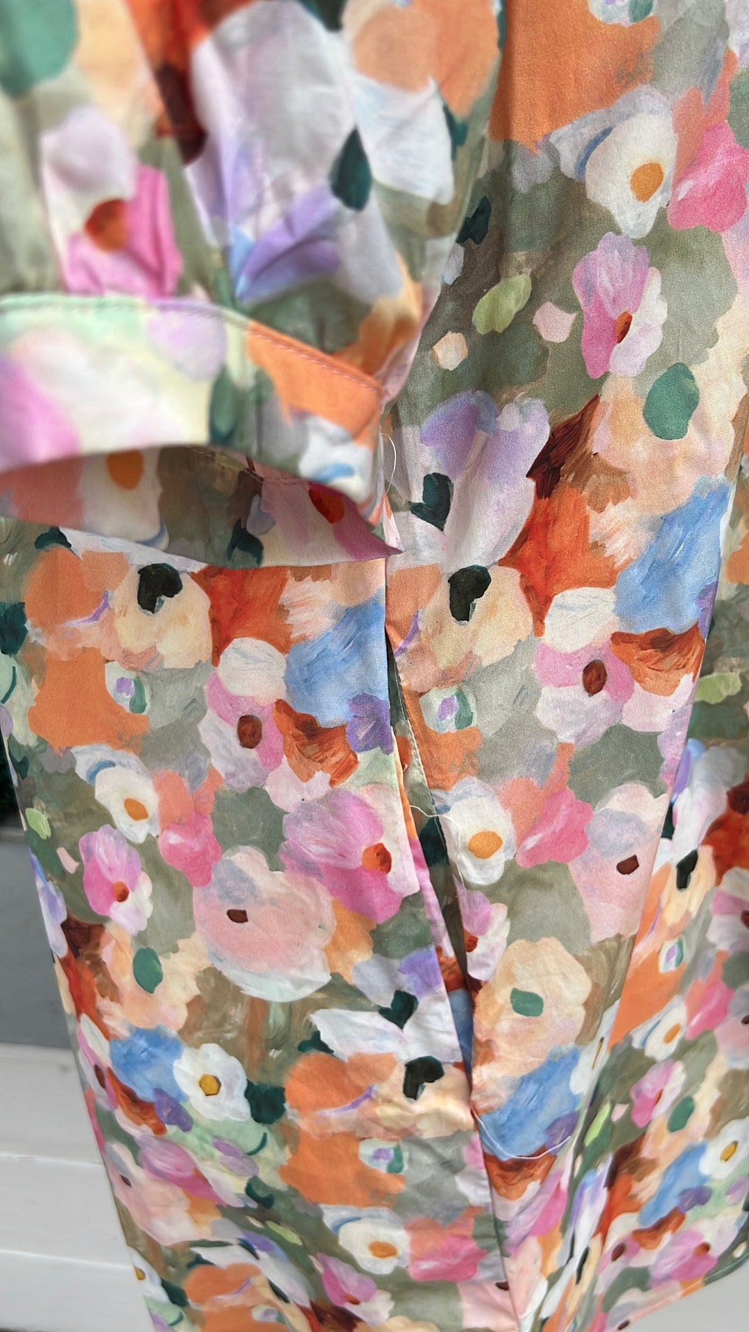 Smocked Floral Cotton Dress