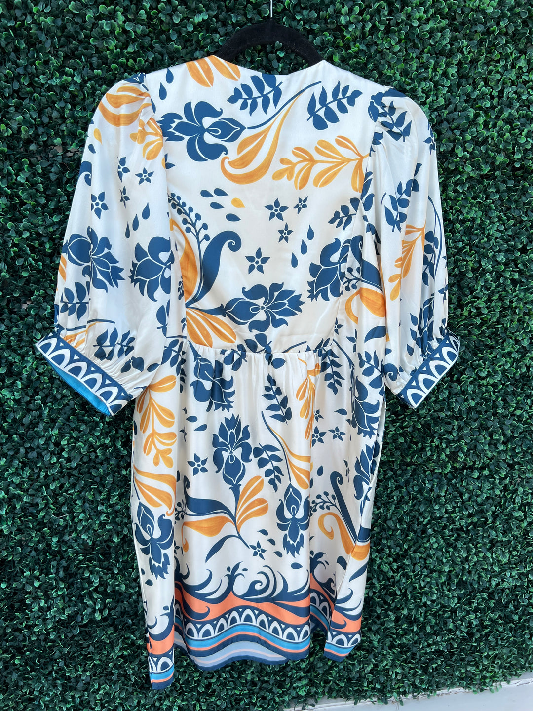 Navy Border Dress