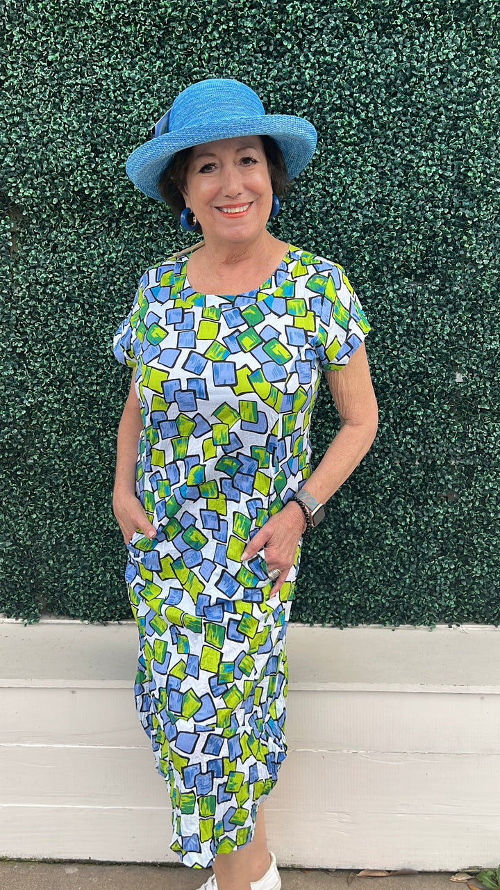 JOIE Cube Print Midi Dress