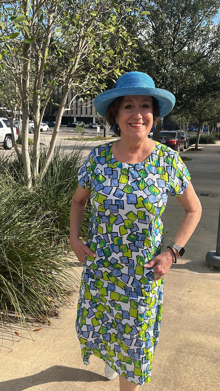 JOIE Cube Print Midi Dress