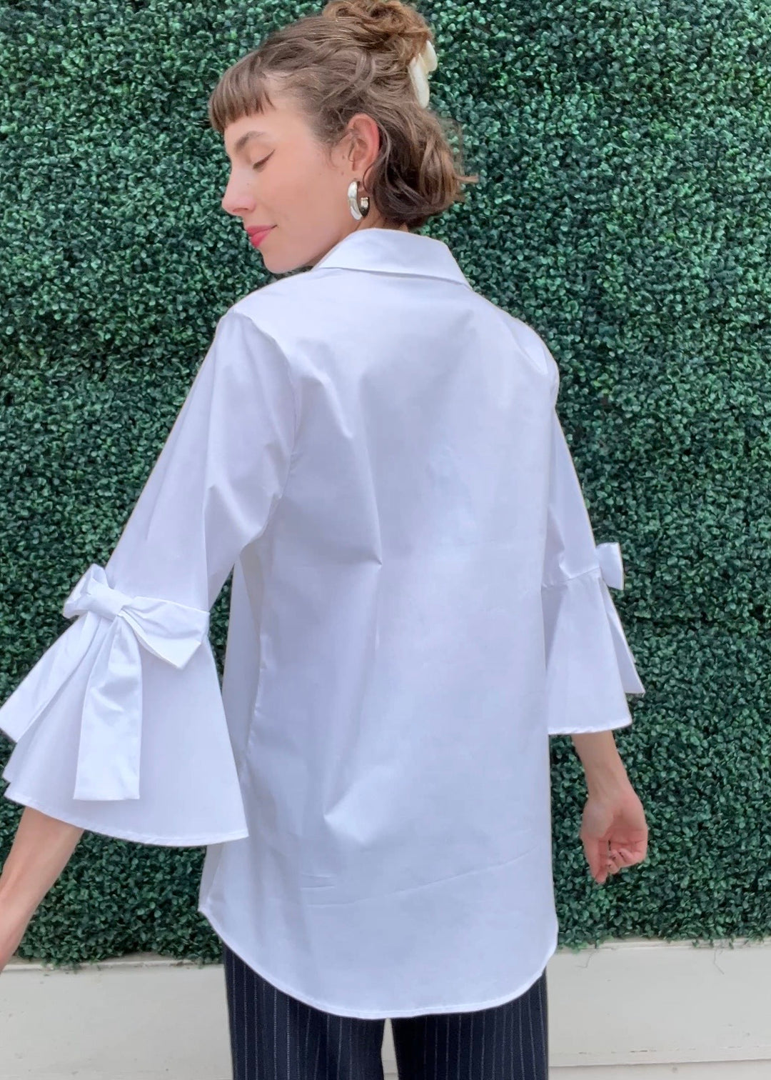 Bow Bell Button Blouse