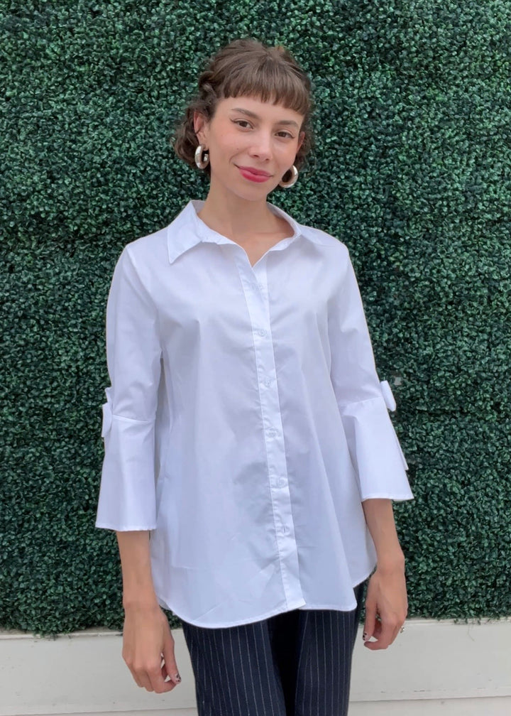 Bow Bell Button Blouse
