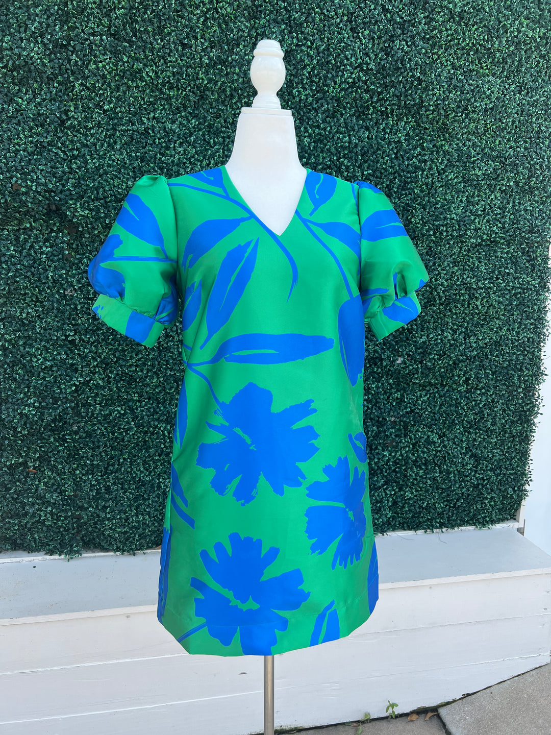 Bright Blue and Green Dress