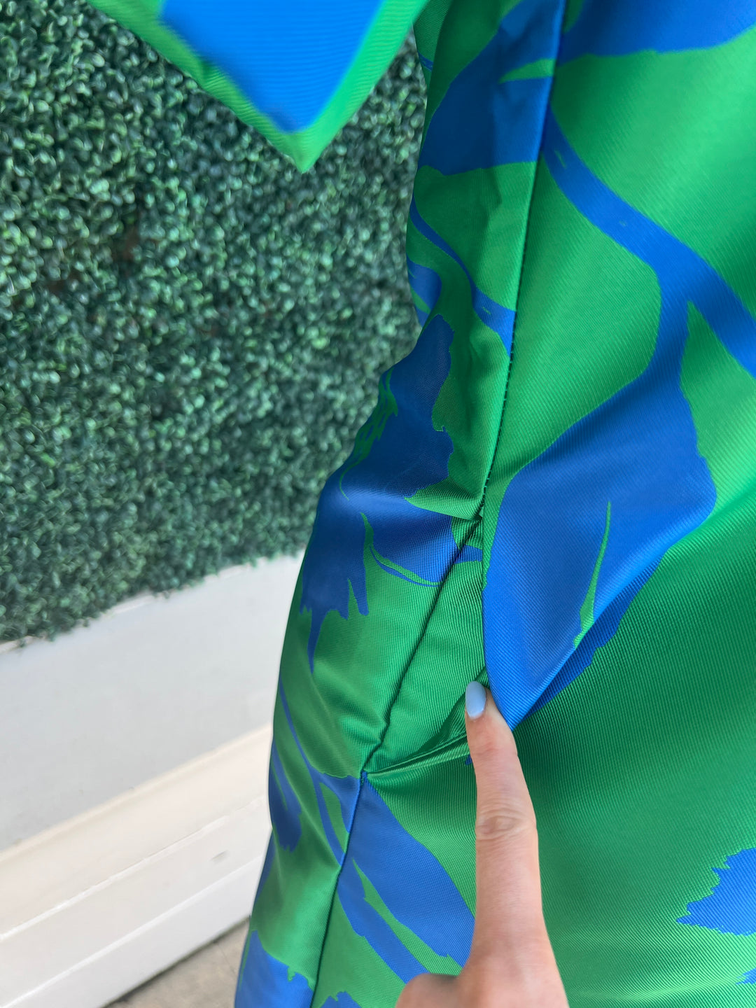 Bright Blue and Green Dress