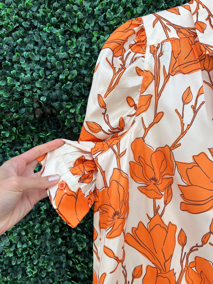 Orange Lilies Blouse
