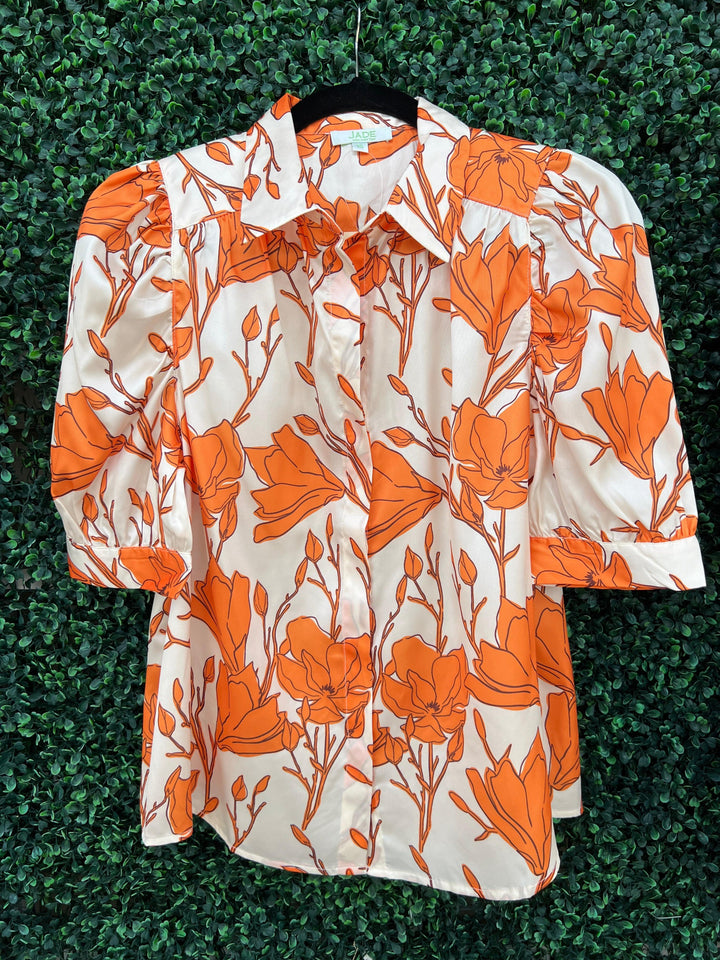 Orange Lilies Blouse