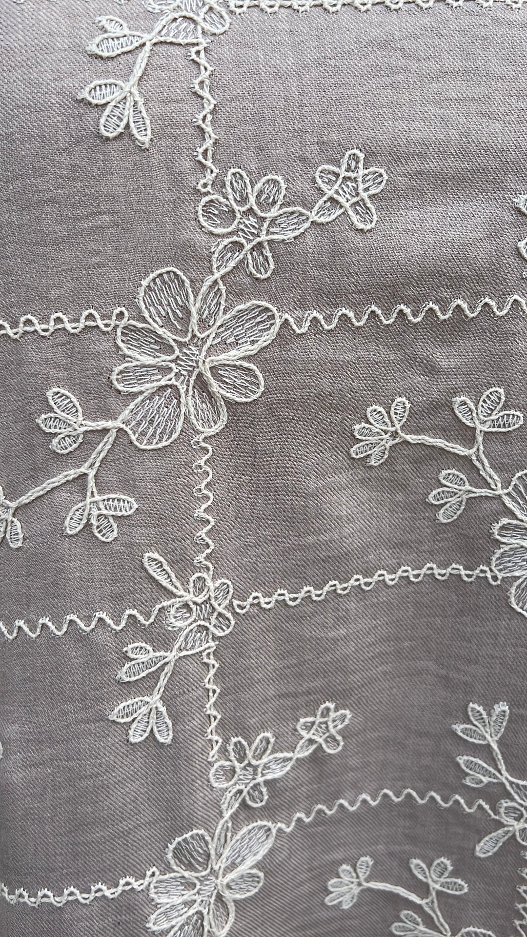 Khaki Embroidered Floral Dress Quality Women&