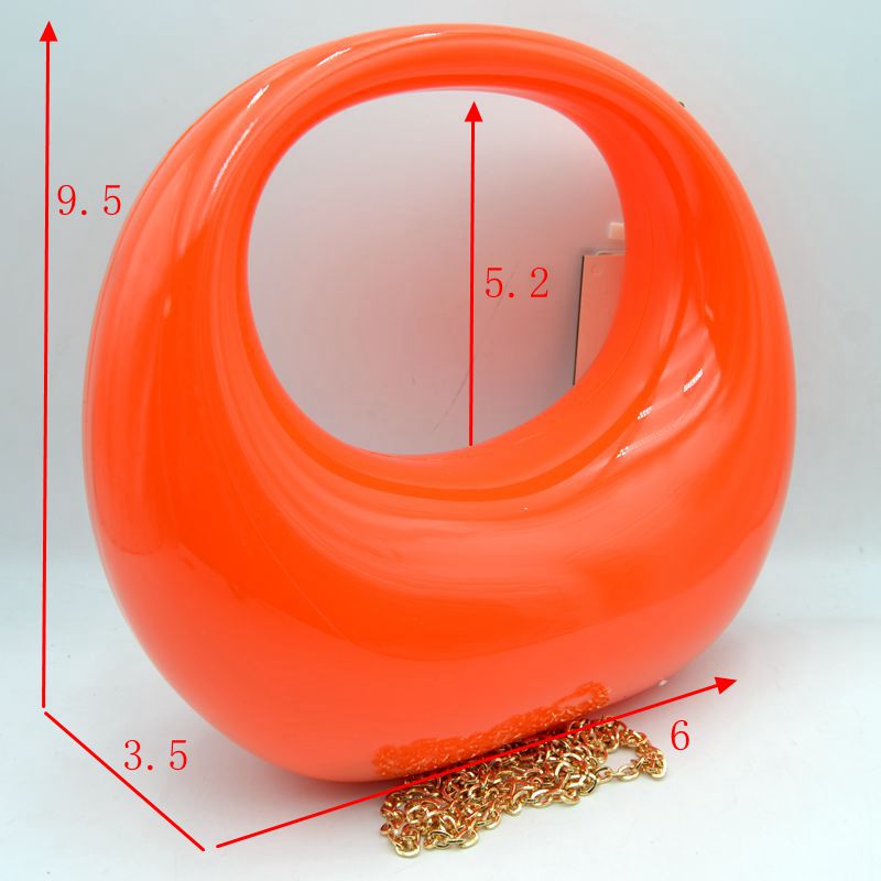 White Round Structured Plastic Purse