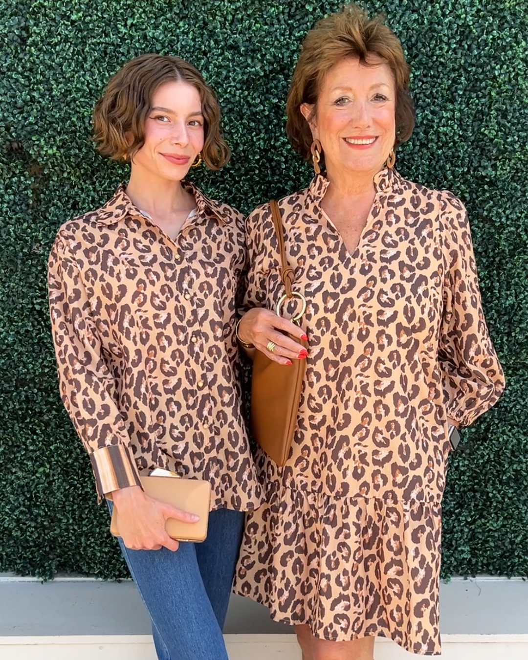 Leopard Print Cotton Dress Women's Quality Clothing what to wear where to shop Over 50 