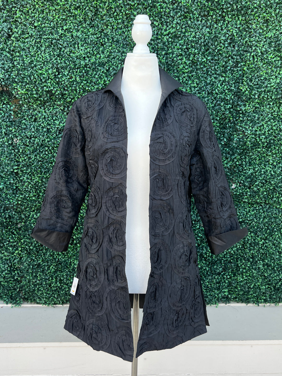 Long Puckered Ribbon Dressy Jacket Grace Chuang Fab Women Over 50