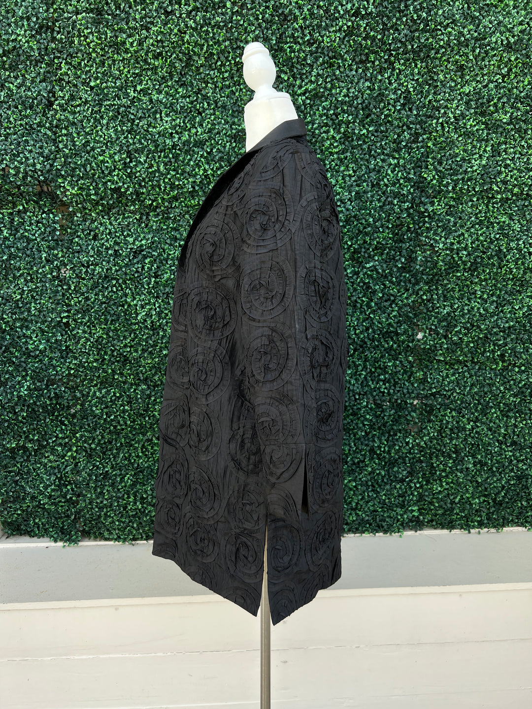 Long Puckered Ribbon Dressy Jacket Grace Chuang Fab Women Over 50 side