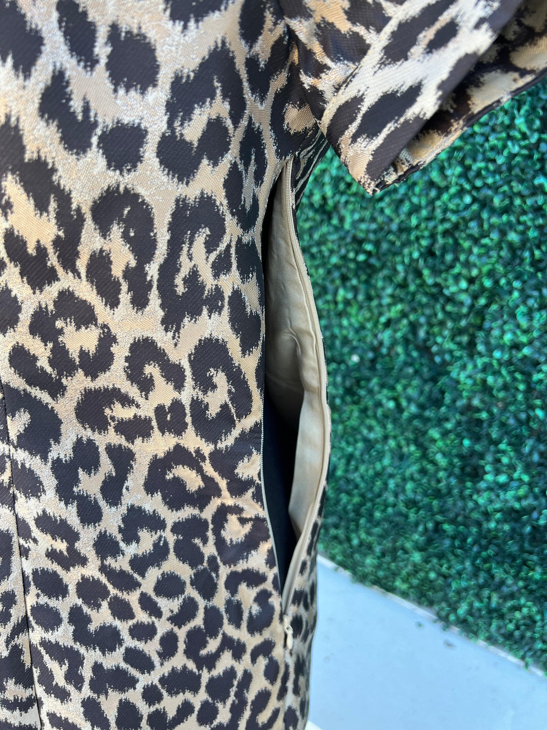 Metallic Leopard Half Zip Dress jade brand holiday happy hour outfit dresses ideas womens boutique tres chic