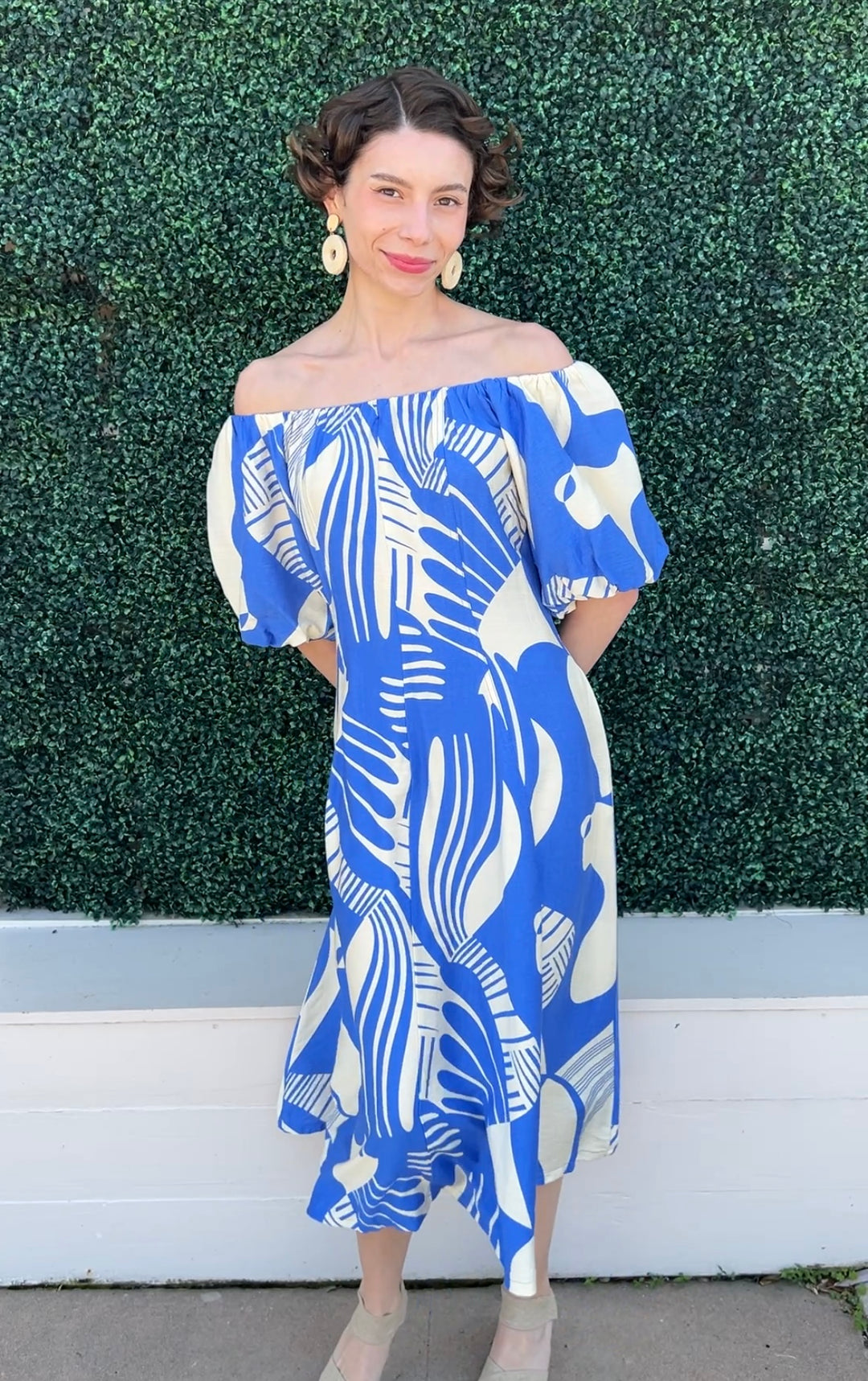 Off-the-Shoulder Floral Midi Dress Quality Women&