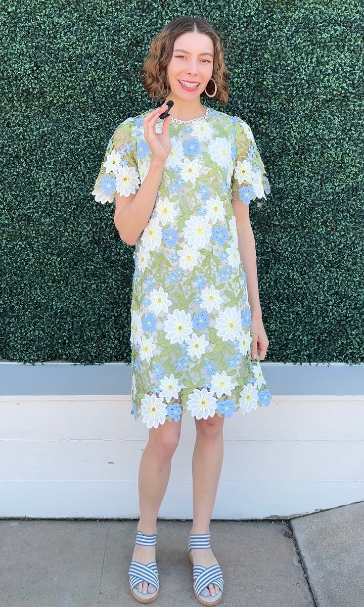 Pastel Flowers Lace Dress Easter Dresses Women 50 Plus Style