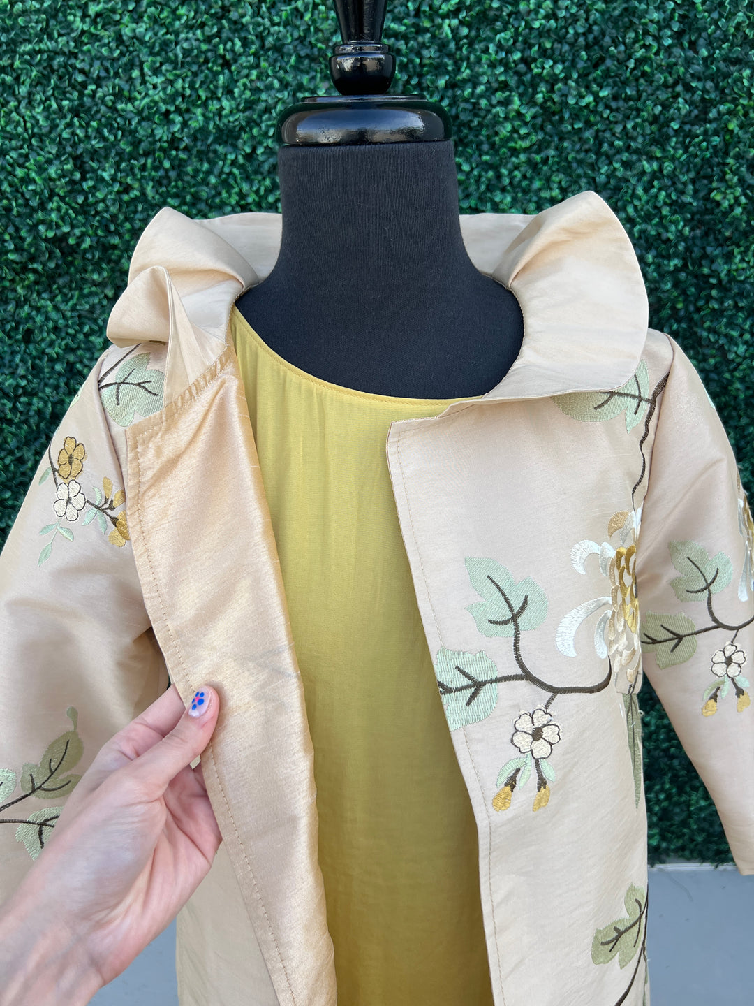 Ruffle Collar Embroidered Jacket Fab Over 60 Women&