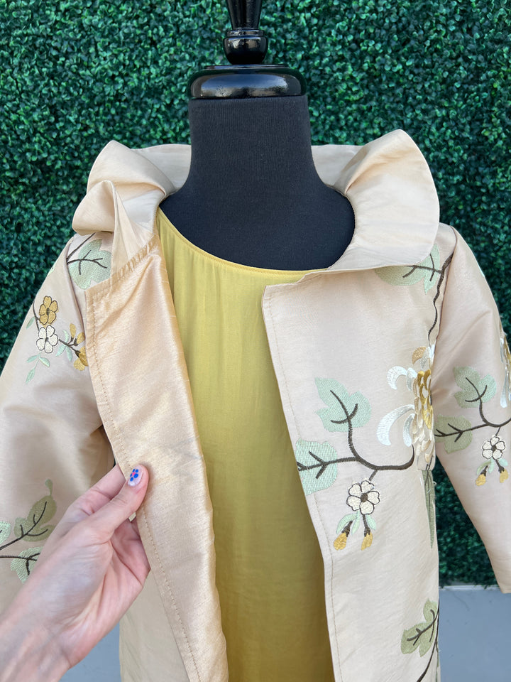 Ruffle Collar Embroidered Jacket Fab Over 60 Women&