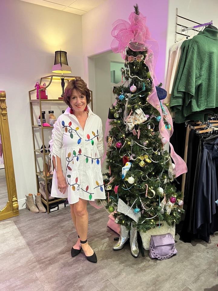 Sequin Light Ornament Holiday Dress