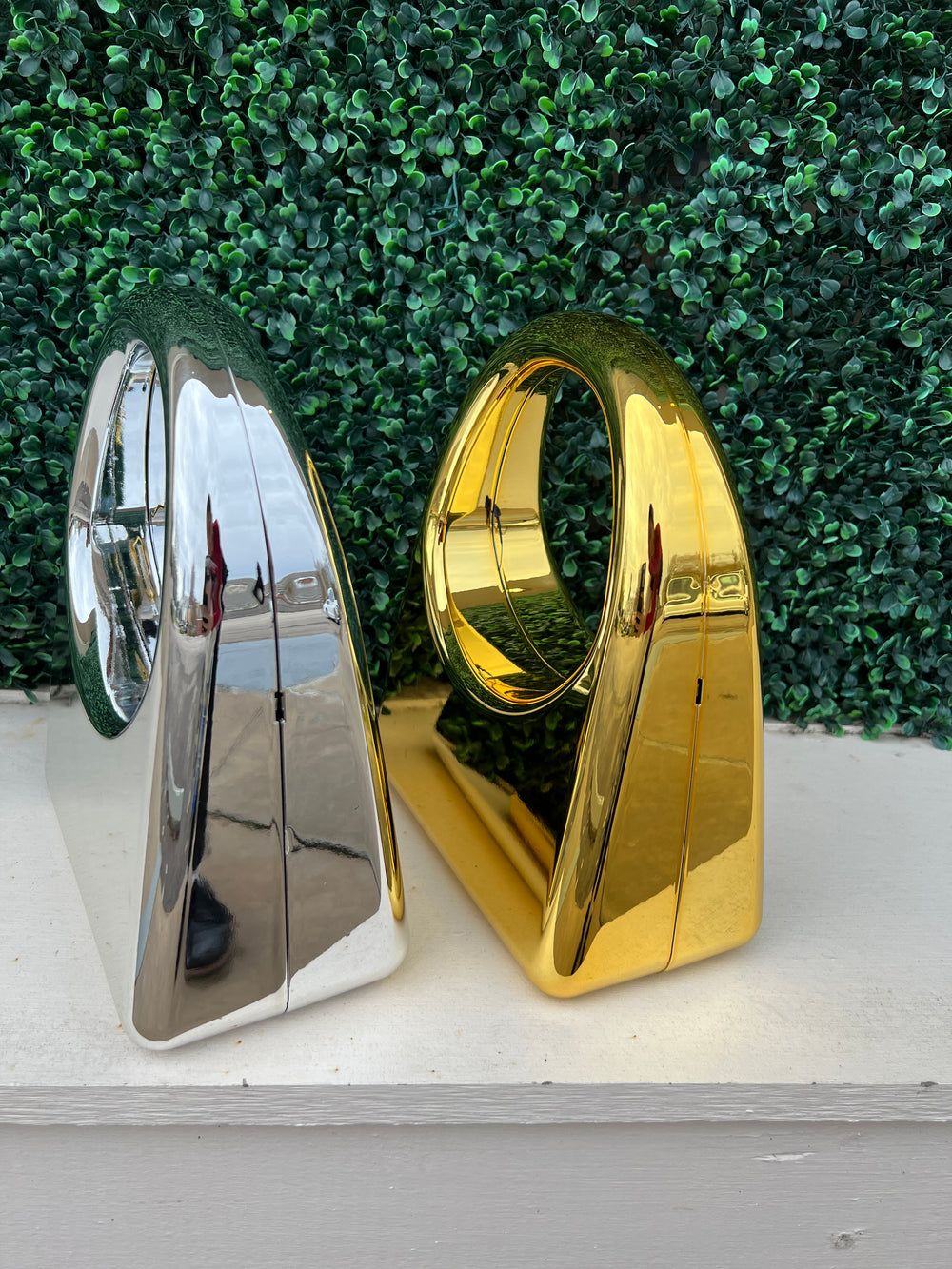 Square Metallic Acrylic Top Handle Purse gold and silver fits a phone evening bag