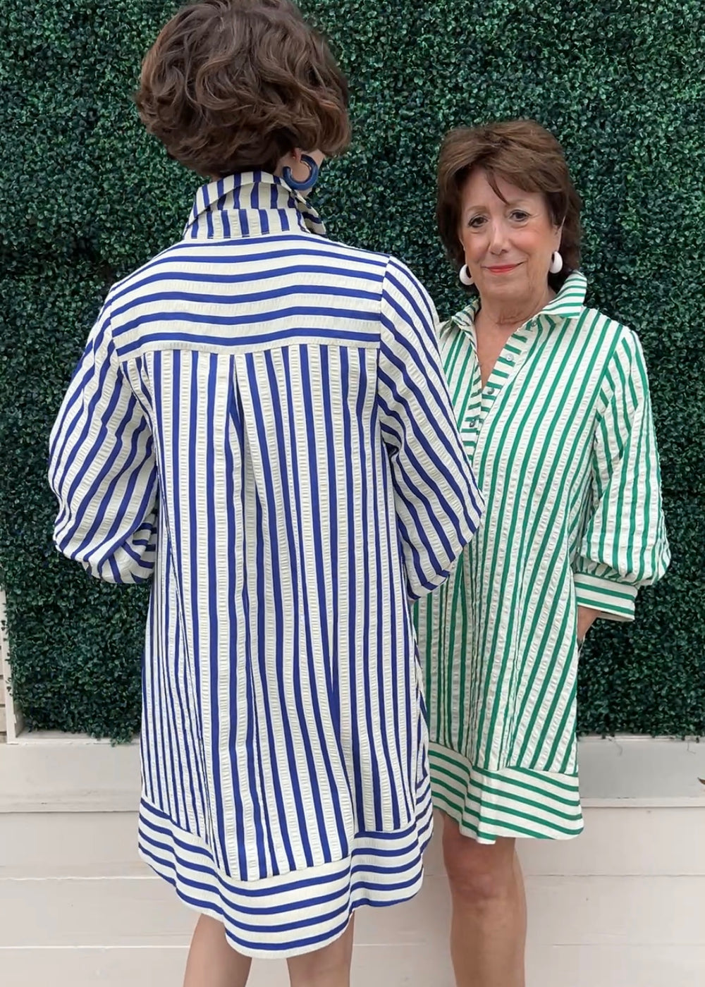 Striped Seersucker Dress Online Women's Boutique Affordable