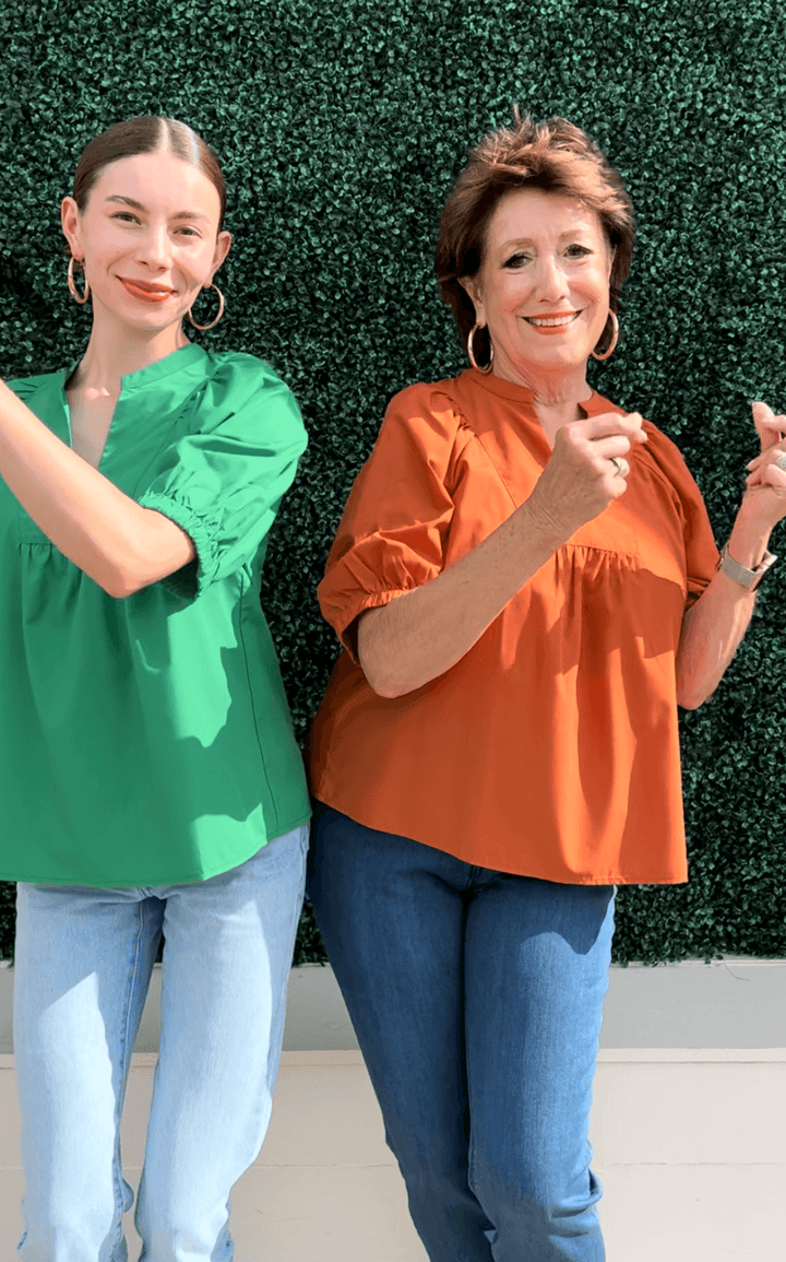 Yoke V Neck 100% Cotton Top for game day houston texas blouses jade and joy joy brand burnt orange for texans