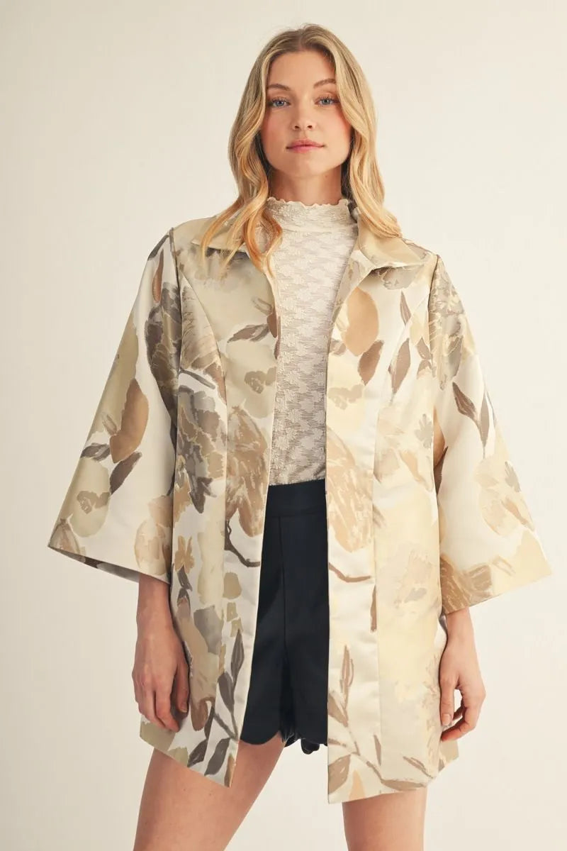 Jacquard Print Dressy Jacket