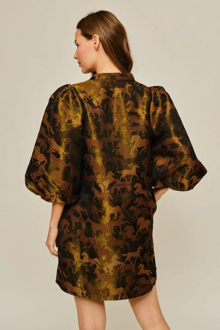 Iridescent Horse Pattern Dress