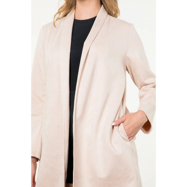Faux Suede Long Jacket