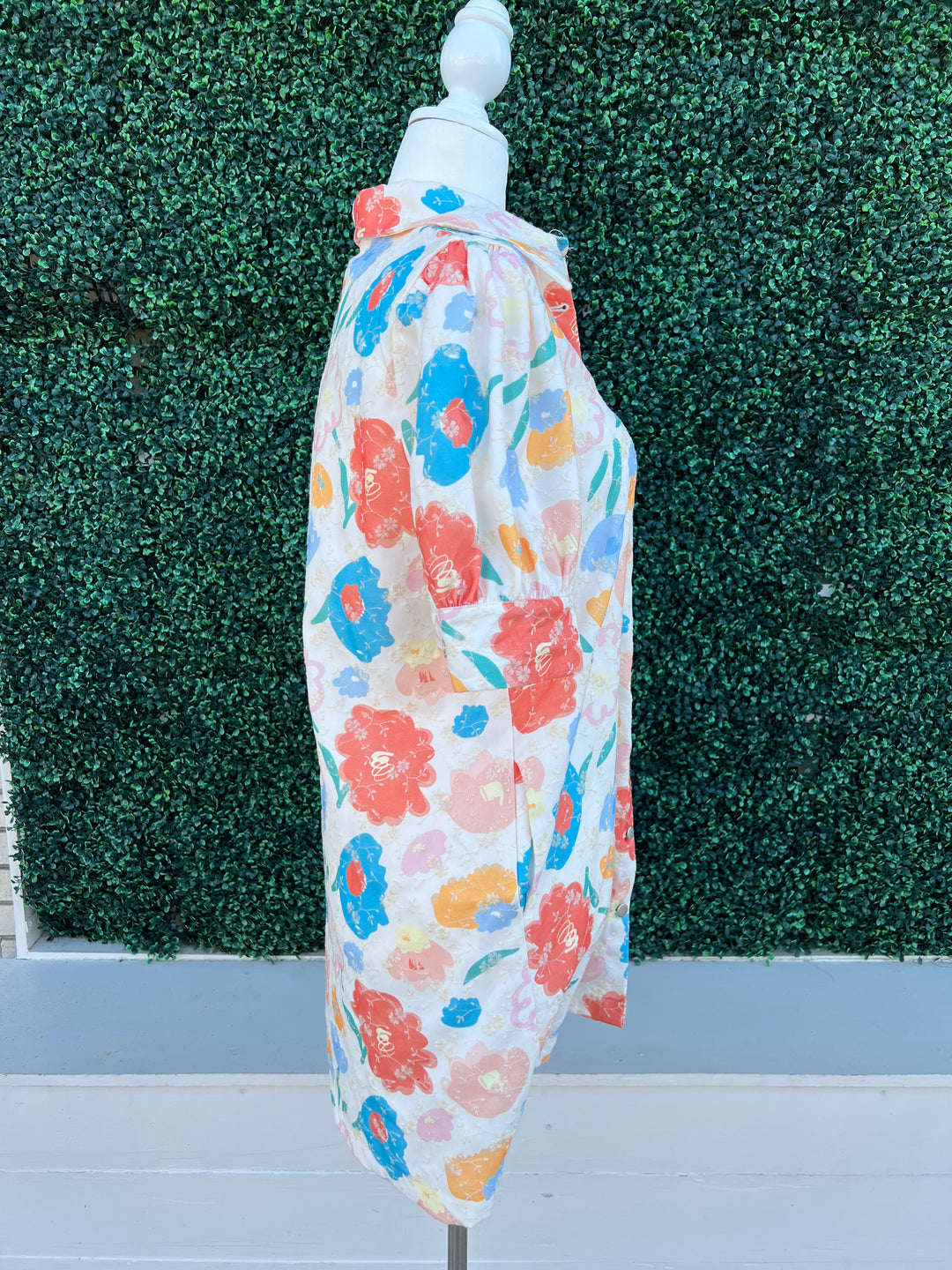 colorful printed Stamped Floral Embroidered Dress Quality Women&