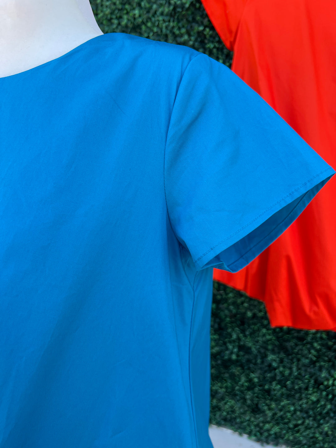 cotton trendy bubble hem mini dress womens boutique blue short sleeves