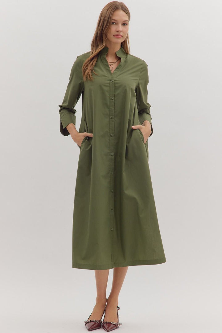 Button Down Maxi Dress
