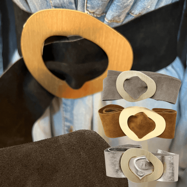 Abstract Gold Buckle Belt
