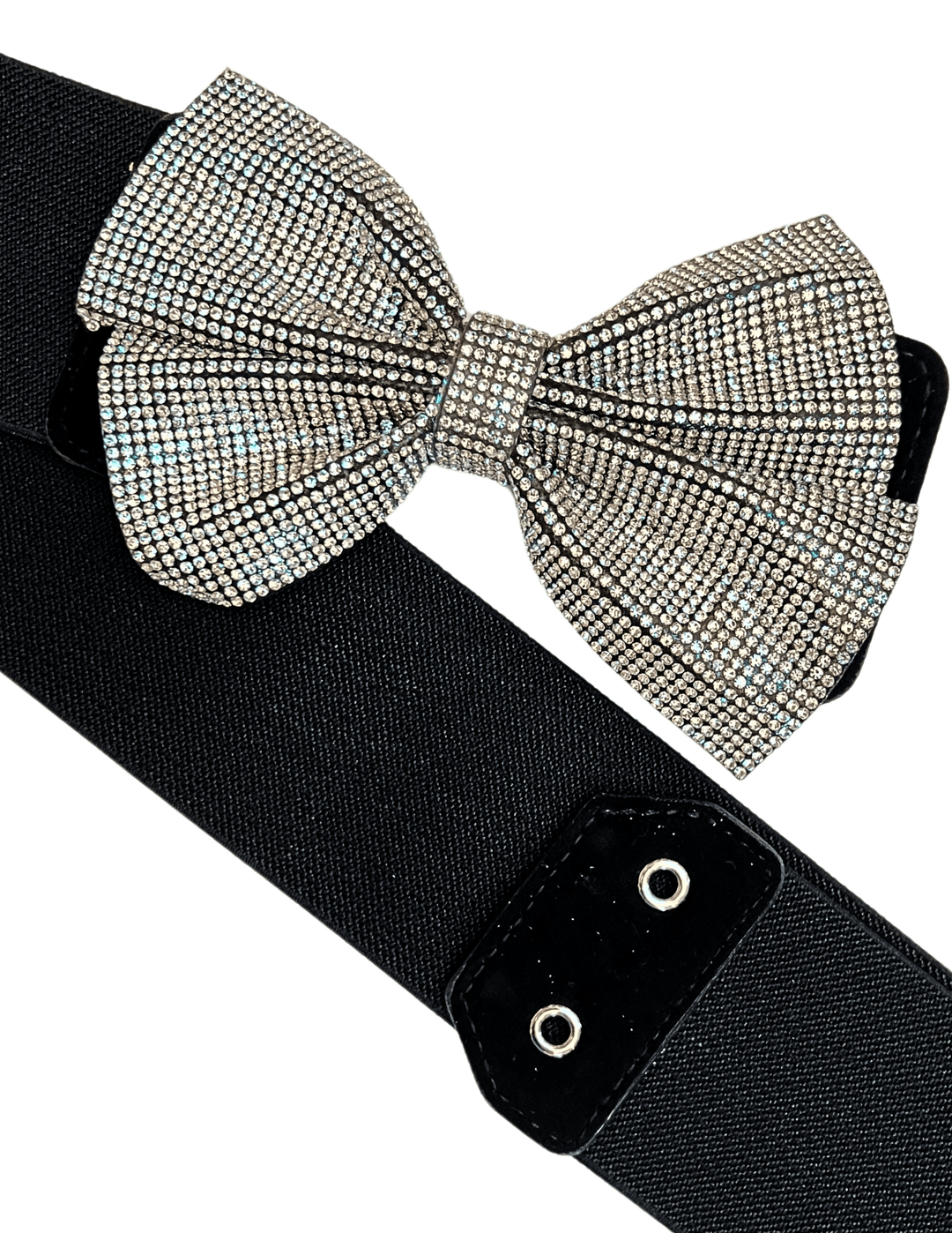 Crystal Bow Stretch Belt evening accessories boutique