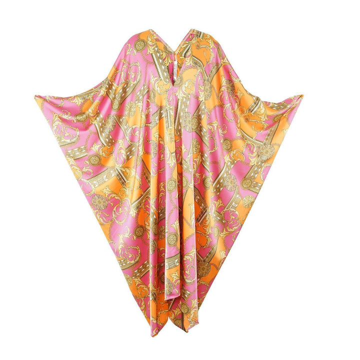 Pink and Orange Linked Caftan - Tres Chic Houston