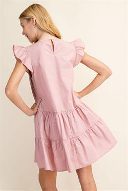 Embroidered Tassel Ruffle Dress - Tres Chic Houston