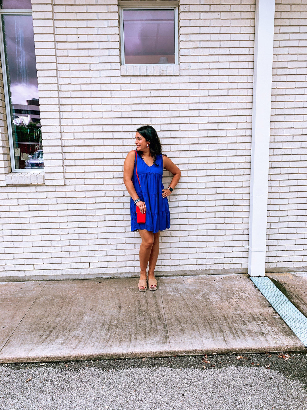 Royal Sleeveless Tiered Dress - Tres Chic Houston
