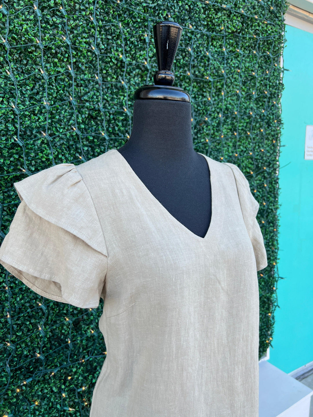 Linen natural color Dolce Cabo brand tres chic best women&