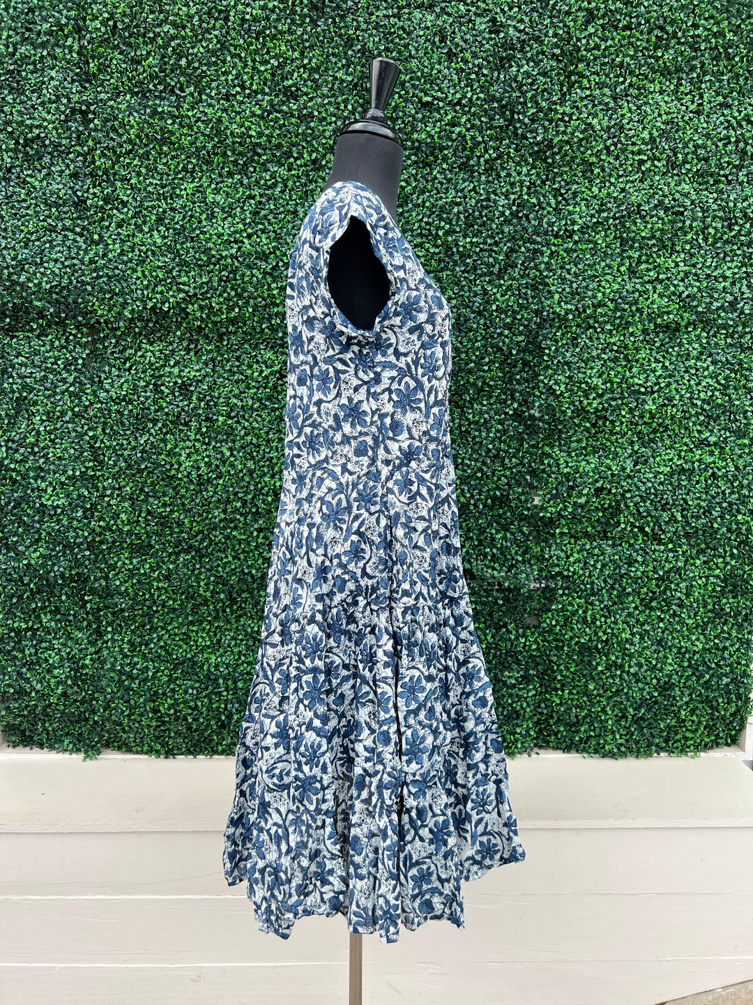 dress addict cotton colorful prints dresses boutique tres chic- cap sleeve midi